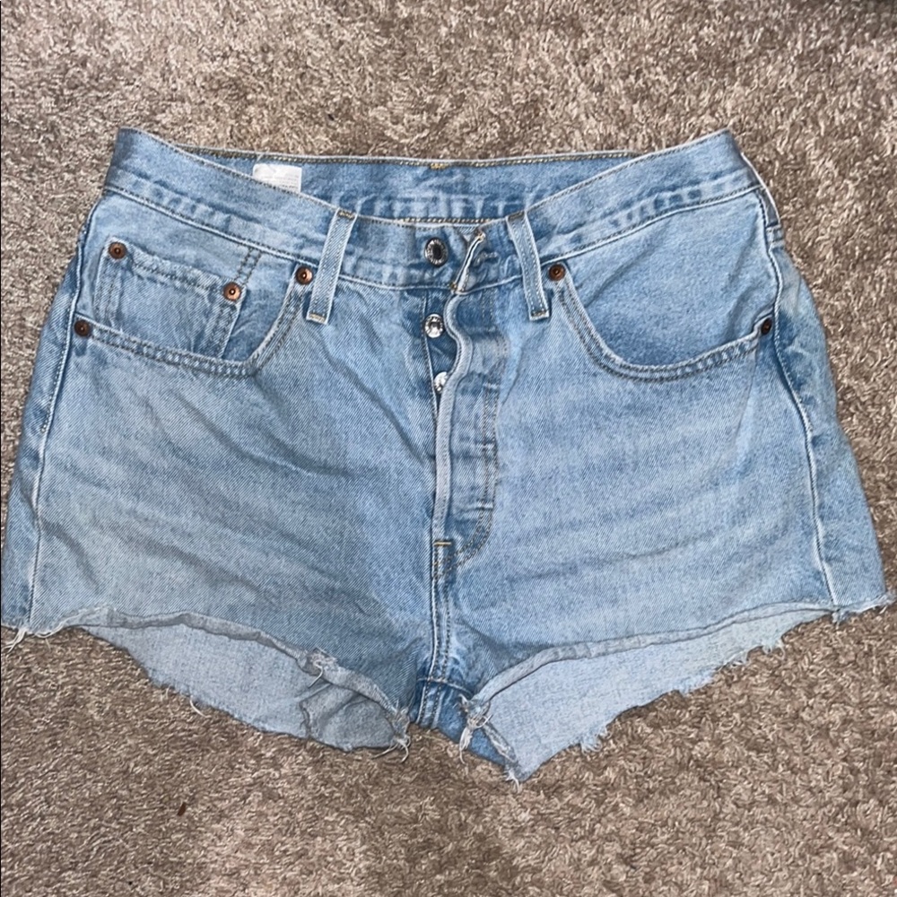 Levi's Blue Jean Shorts High-Waisted Cut-Off